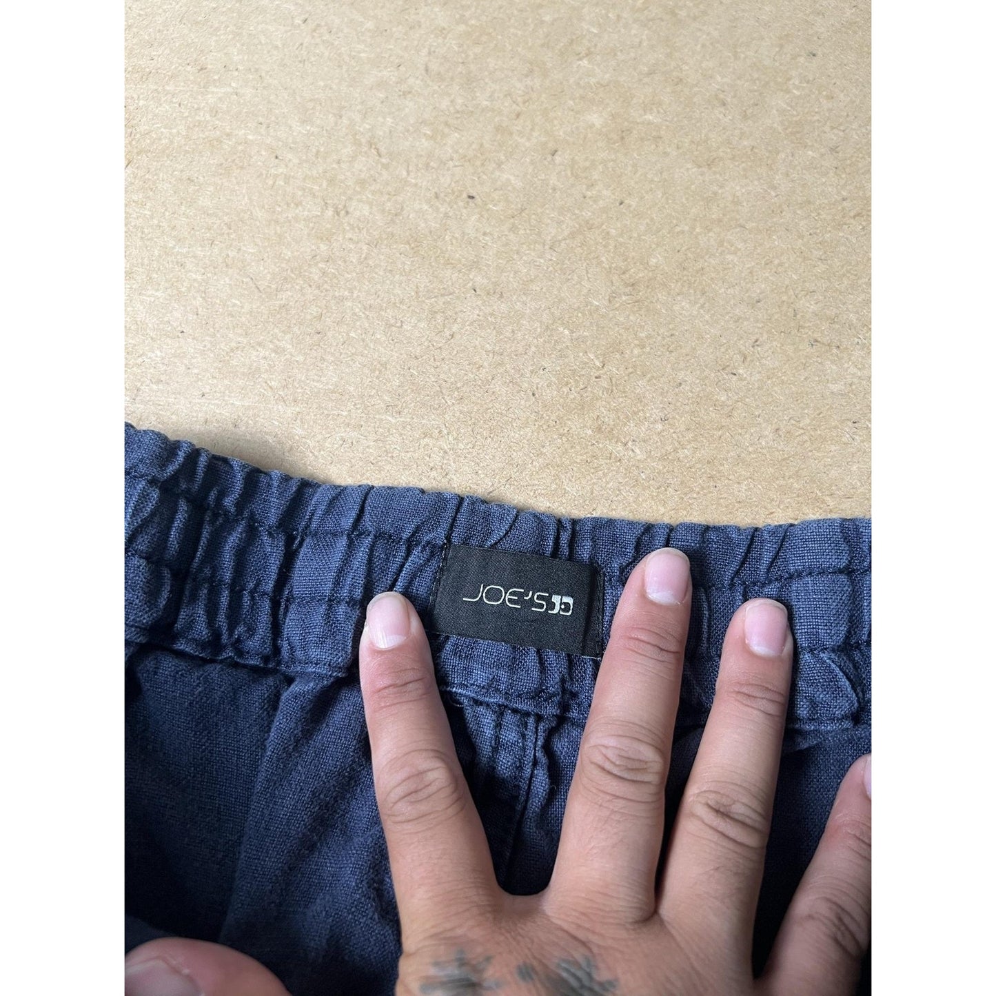 Joe's Jeans Pants Unisex 30 Blue Jogger Linen Slim Elastic Drawstring Pockets