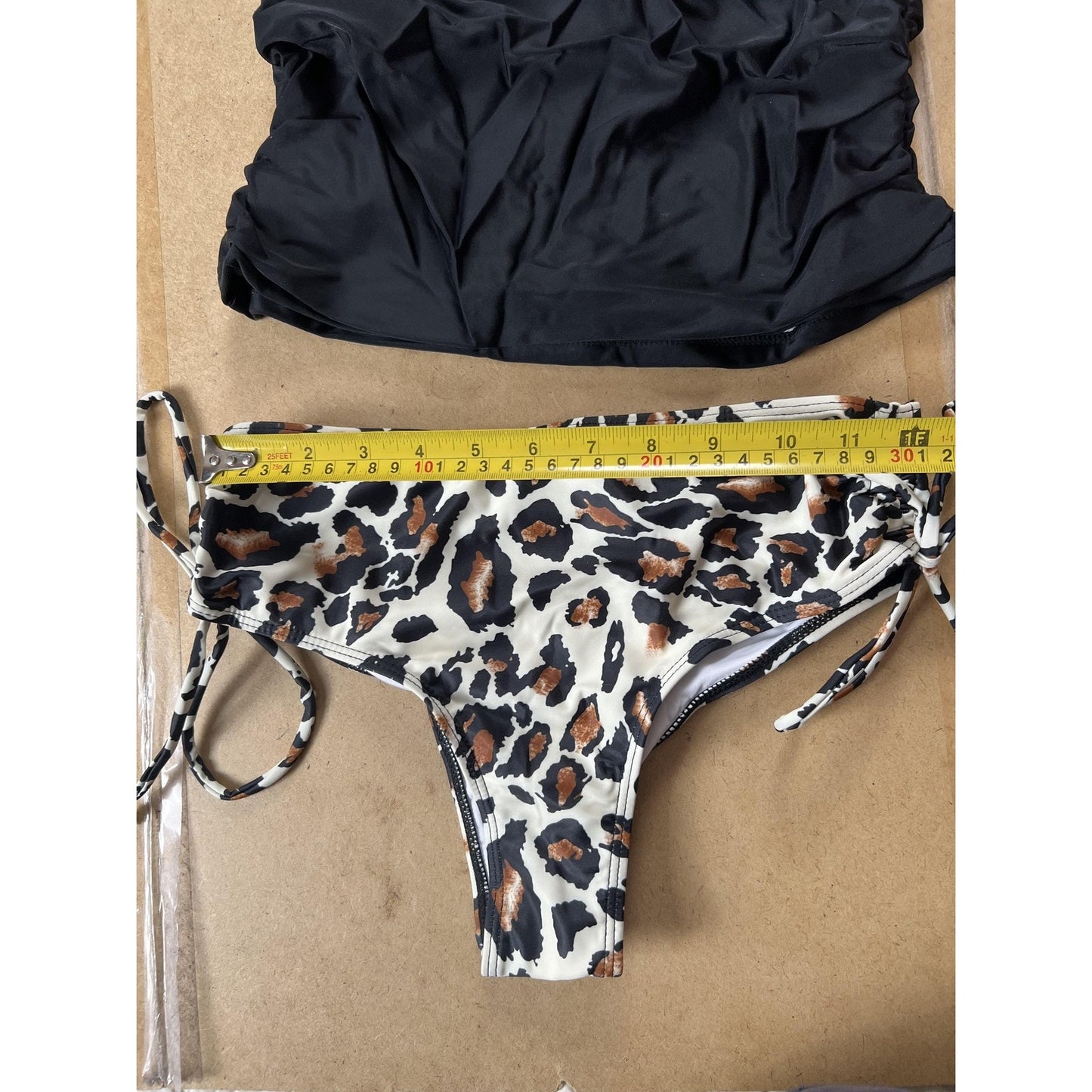 Tankini Womens S Multicolor Black Tank Bikini Lined Adjustable 2 Piece