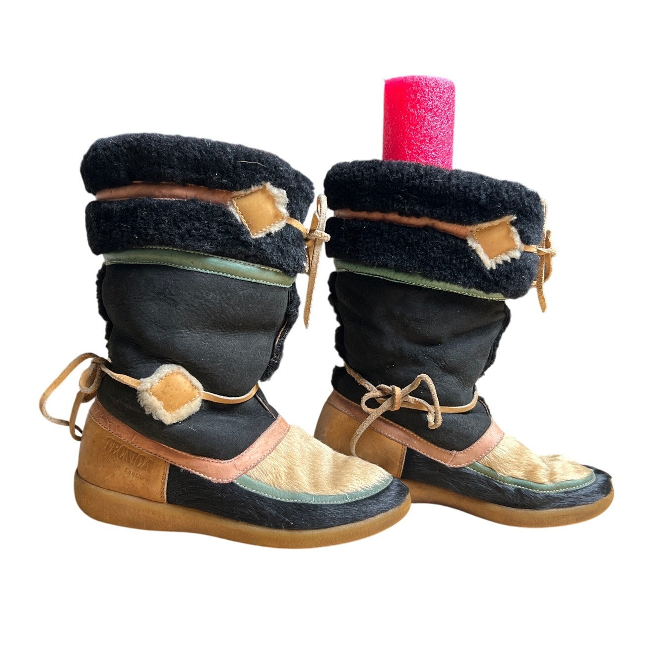 Tecnica Rainbow Calf Hair Fur Lined Snow Boots Sz 38 W7