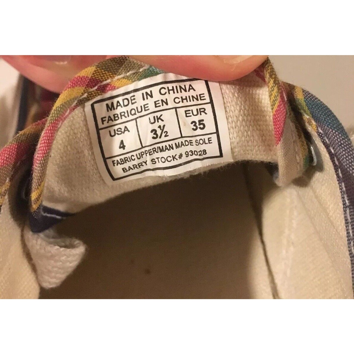 POLO Ralph Lauren Women's Plaid Tennis Sneaker Shoes Sz 4