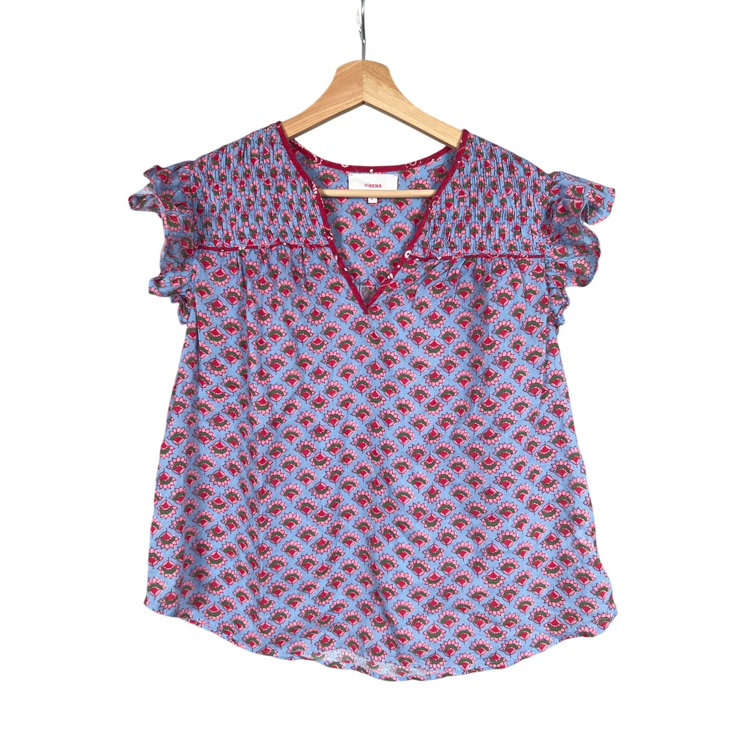 Xirena Size Small Women 100% cotton Bex Top Floral Print