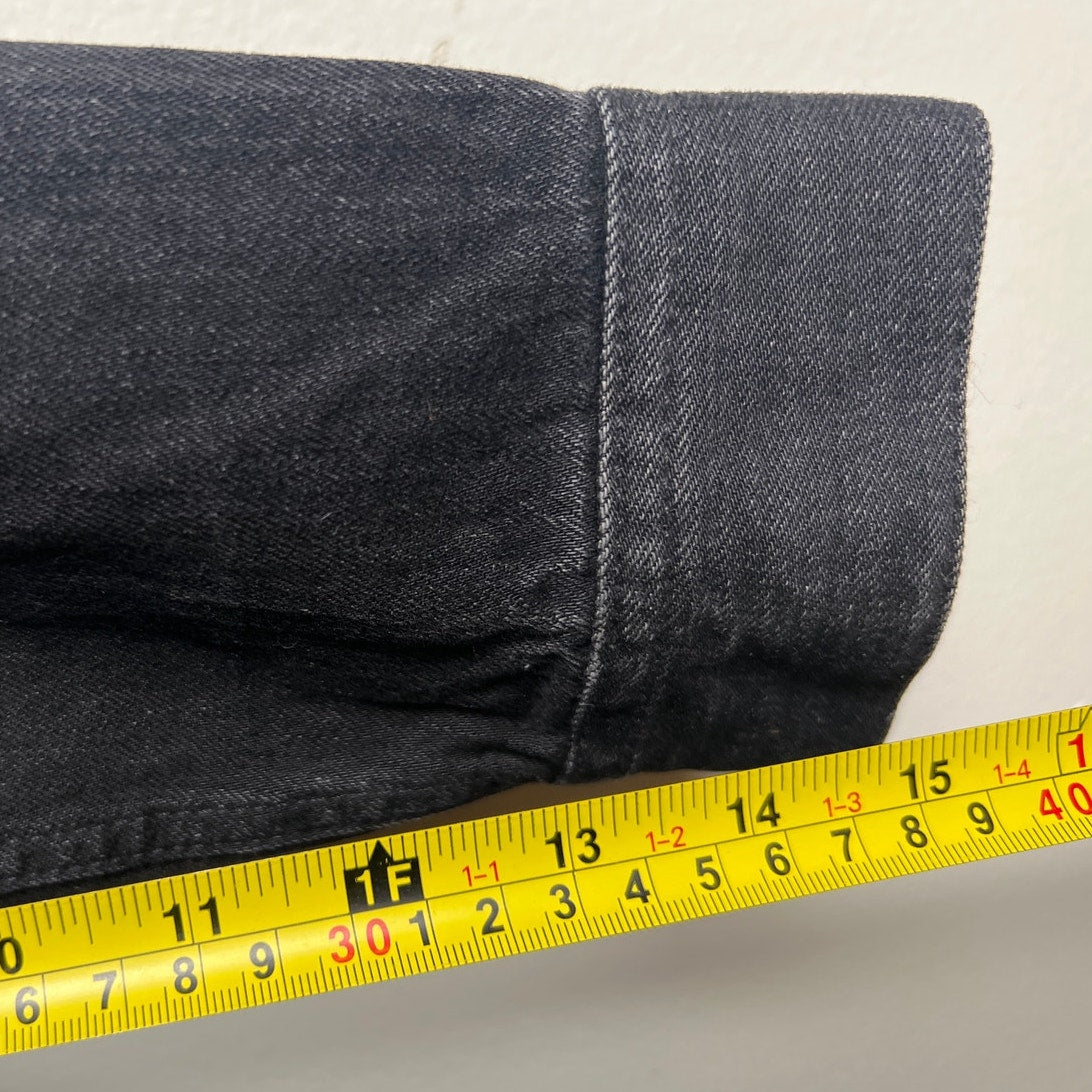 Madewell The Oversized Black Jean Jacket Women Size S