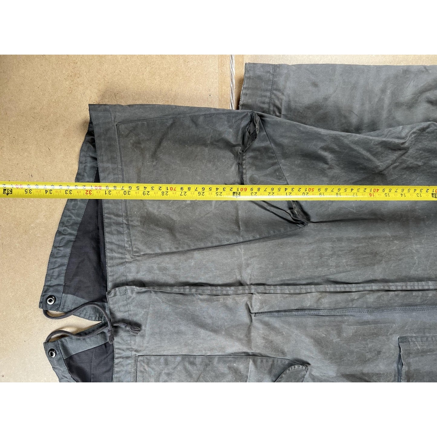 Steven Alan Hooded Parka Jacket Medium Gray Canvas Cotton Zip External Pockets