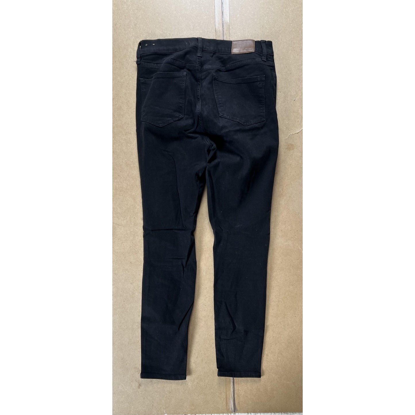 Madewell Jeans Womens 29 Black Skinny Dark Wash Stretch Denim 5-Pocket Zip