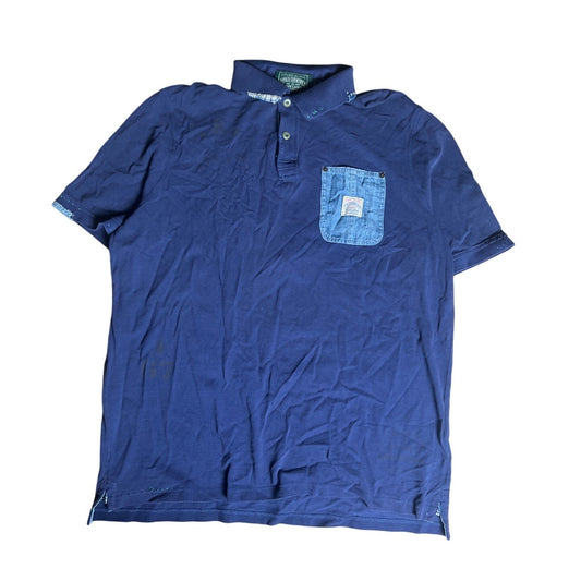 Polo Country Ralph Lauren Sportsman Eagle Patched Distressed Graphic Shirt Sz XL