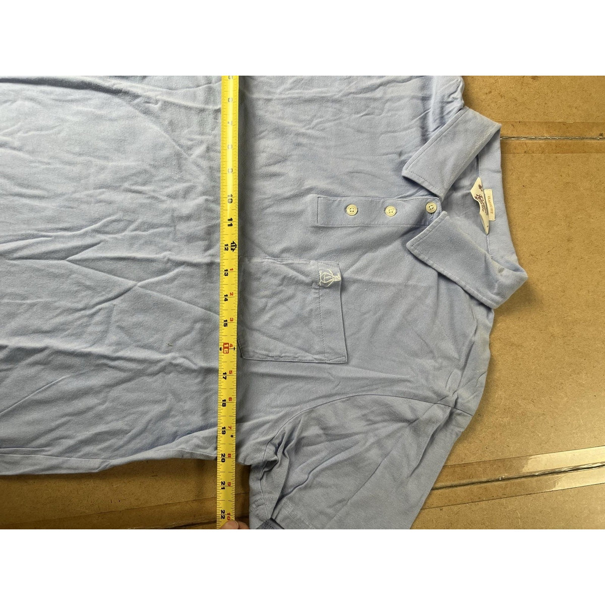 Original Penguin Polo Shirt Mens L Blue Classic Fit Cotton Pocket Collared