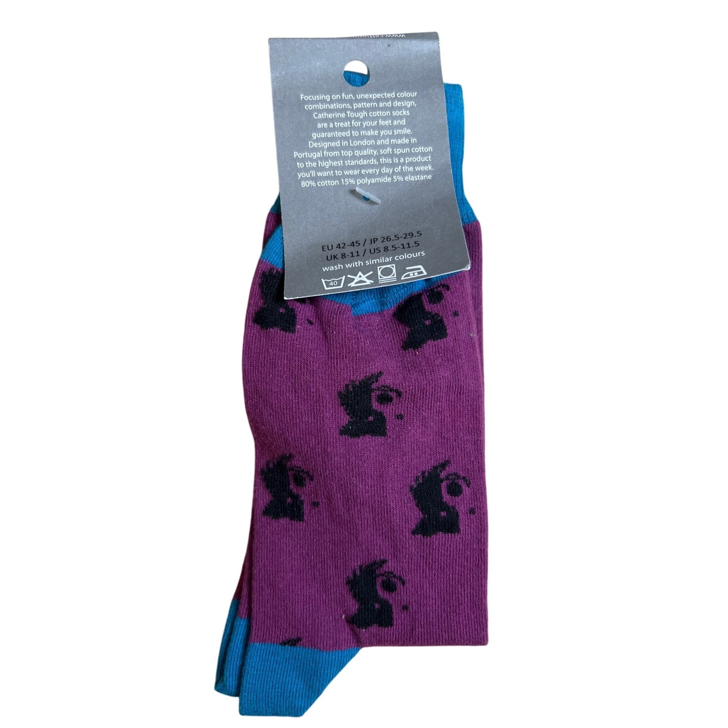 NWT Catherine Tough Purple Dog Socks 8.5/11.5