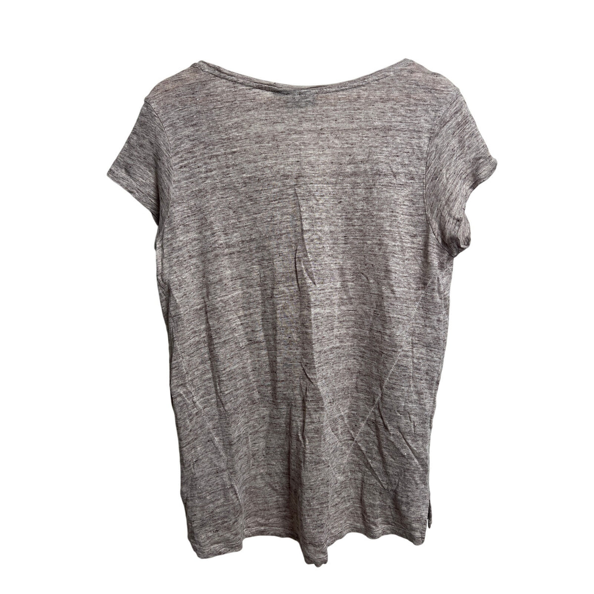 Willi Smith Grey And White 100% Linen Women's T-Shirt Size Large