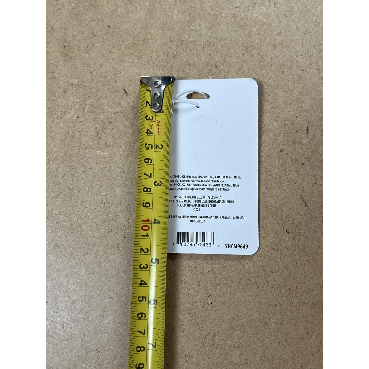 Hallmark Pokemon Pikachu Ornament Yellow Single Dangle Christmas Collectible