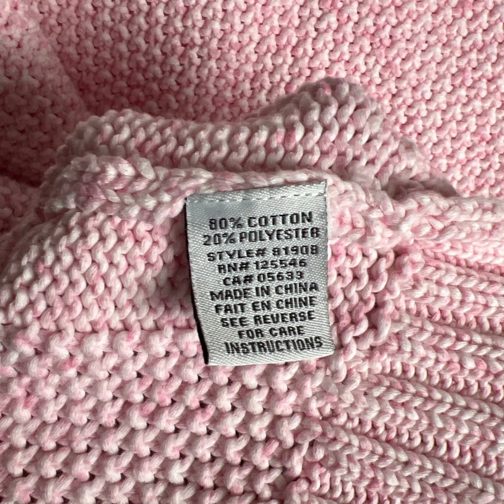 Habit Clothes To Live In Large Cotton Heaby Knit Pink Large