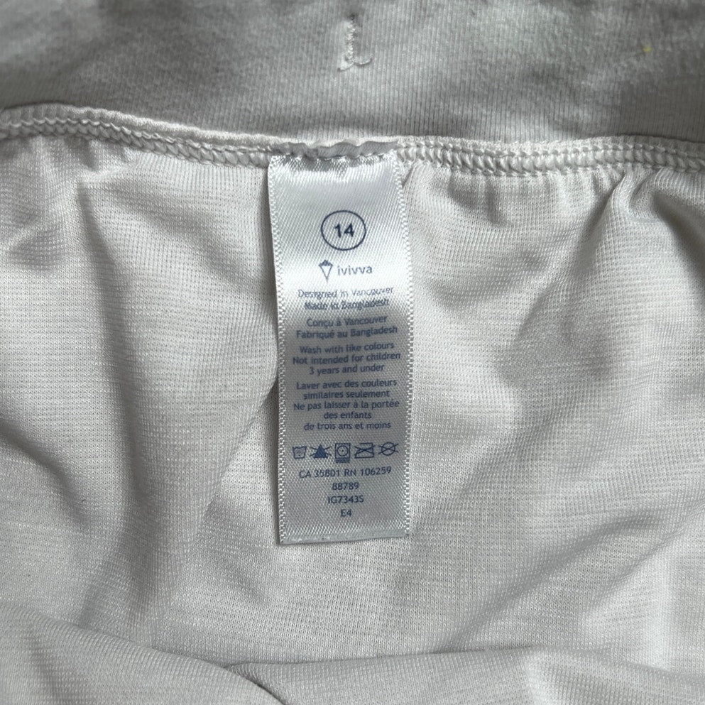 Ivivva White Lace Trim Activewear Size 14