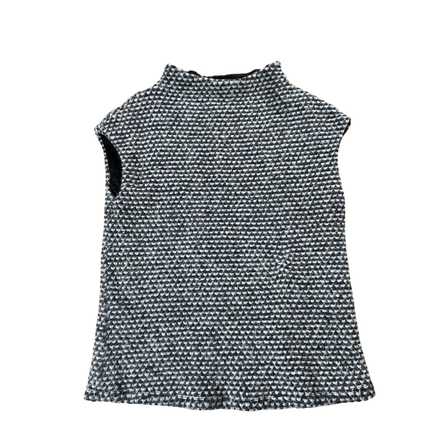 Cocoon By Elizabeth Geisler Vest Womens XL Gray Chunky-Knit Lined Mock Neck