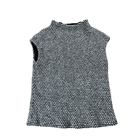 Cocoon By Elizabeth Geisler Vest Womens XL Gray Chunky-Knit Lined Mock Neck
