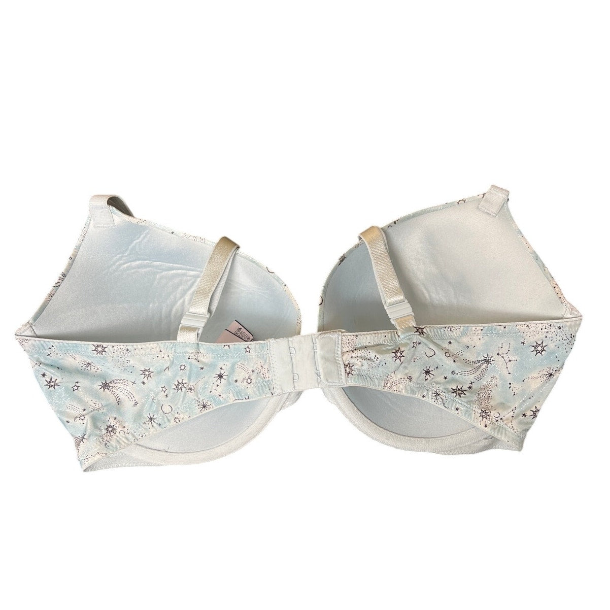 Victoria Secret Push-up Bra Light Blue Star Pattern 36DD