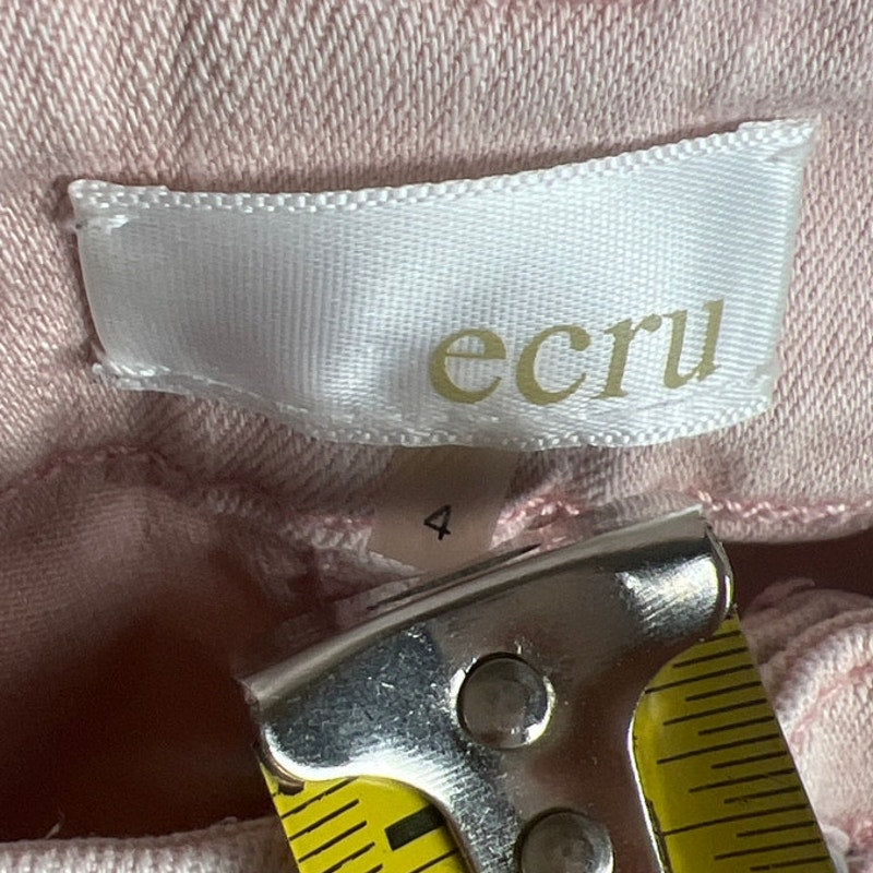 Ecru Size 4 Ivory Pink Skinny Leg Stretch Pants