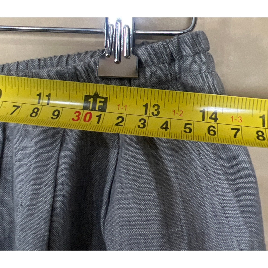 Eileen Fisher Made In USA Size Medium Rayon/Linen Gray Wide Leg