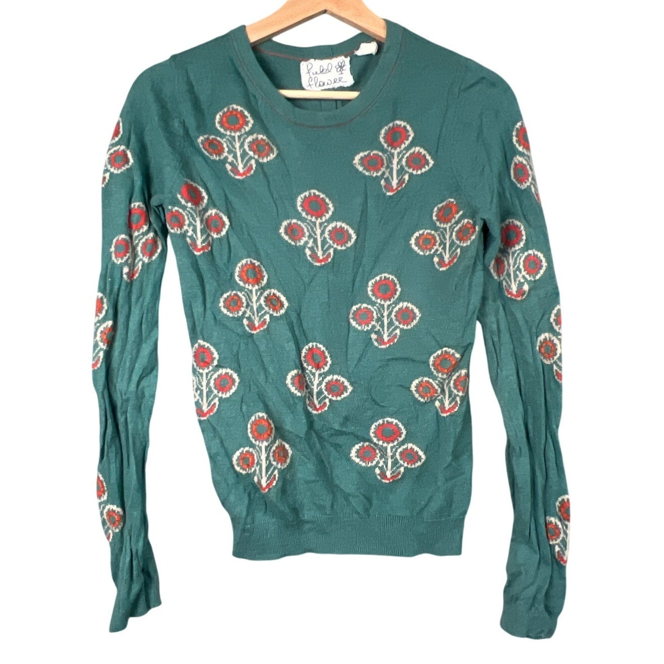 Anthropologie‎ Field Flower Liatris Pullover Sweater Women's Size S