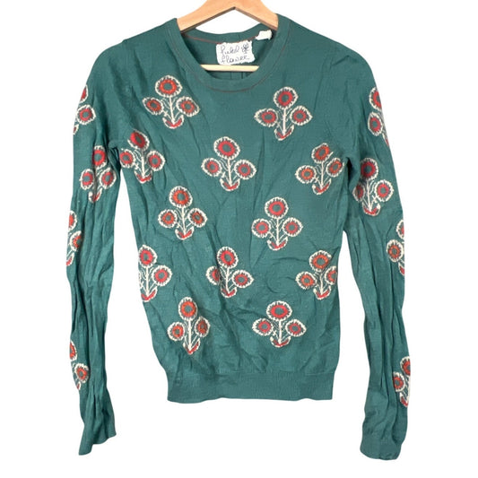 Anthropologie‎ Field Flower Liatris Pullover Sweater Women's Size S