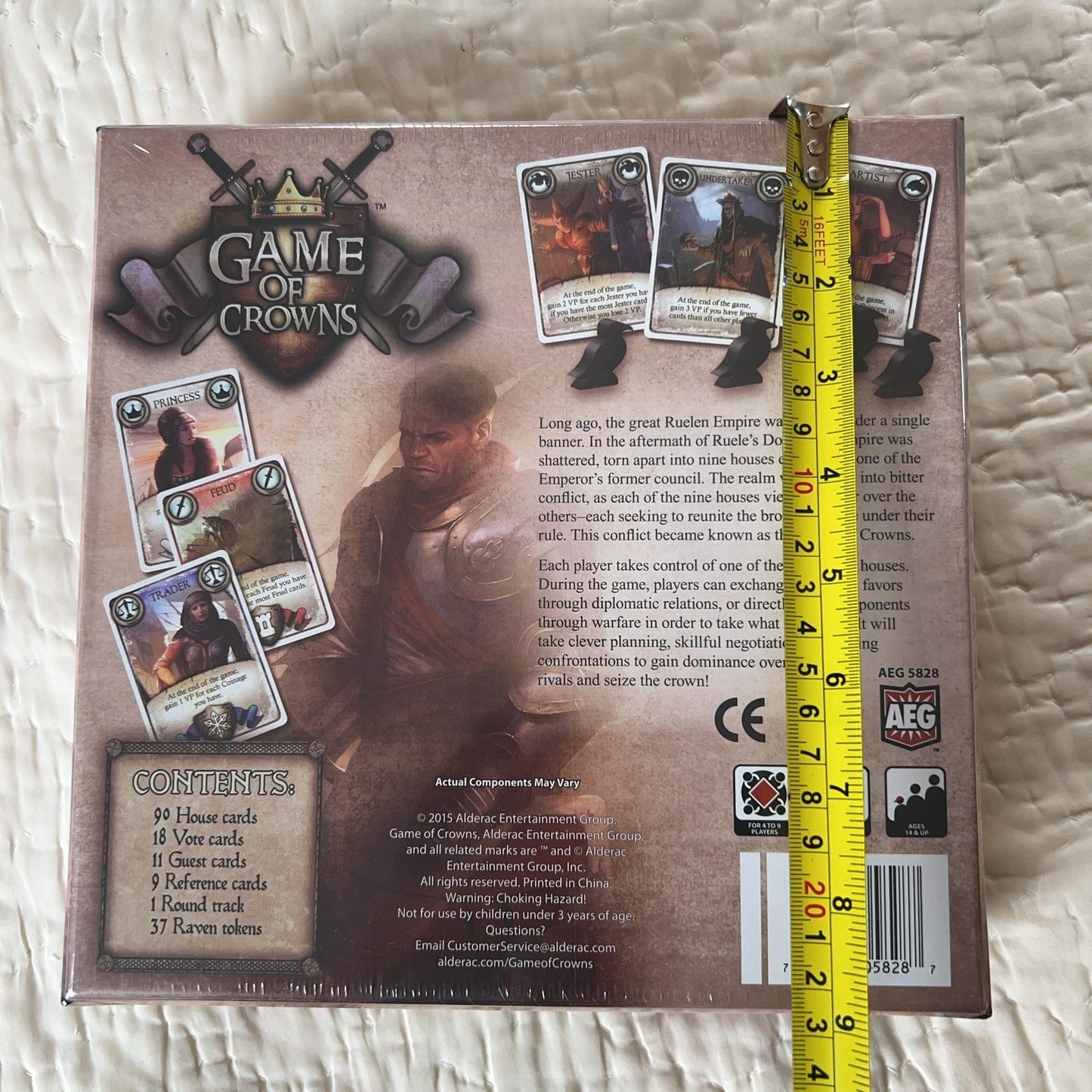 Alderac Entertainment Group Game Of Crowns Board Game 4-9 Players New Sealed