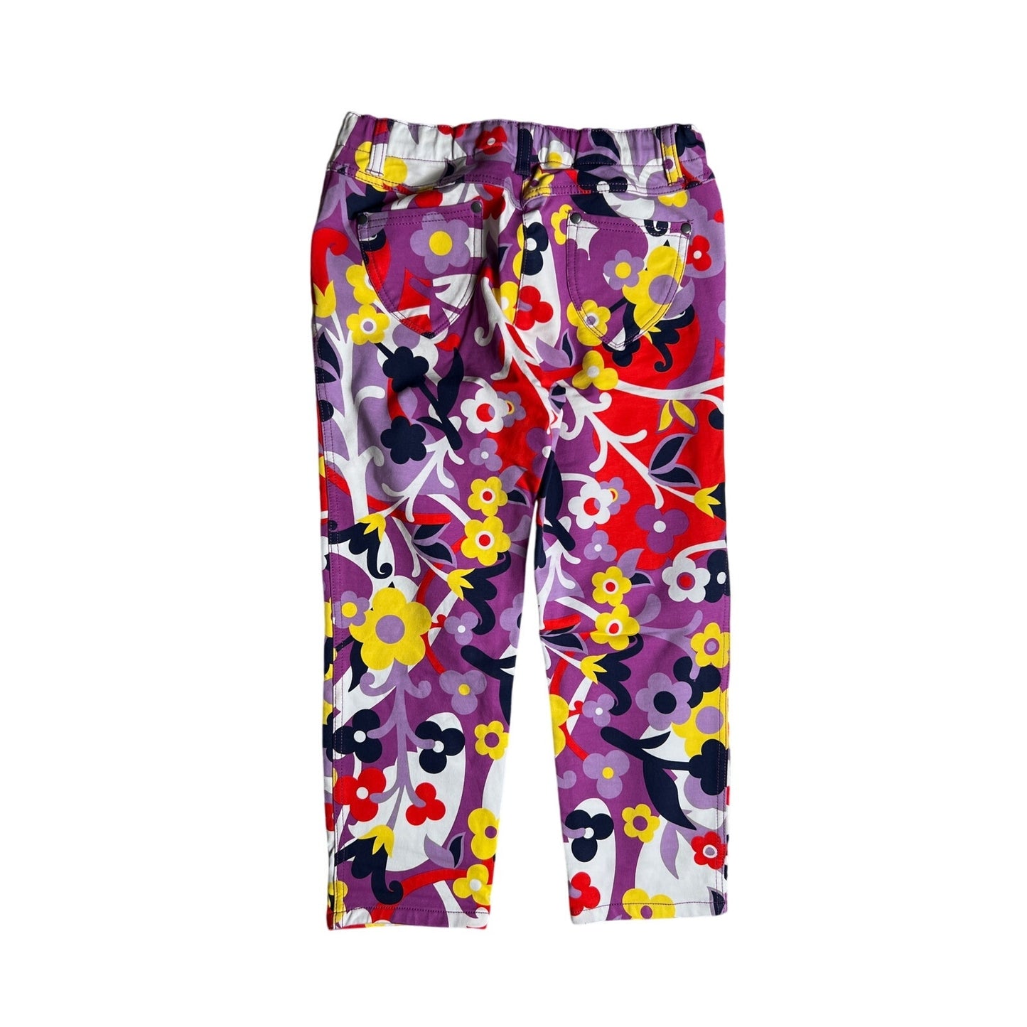 Hanna Andersson Girls Floral Print Pants Multi Color Size 140