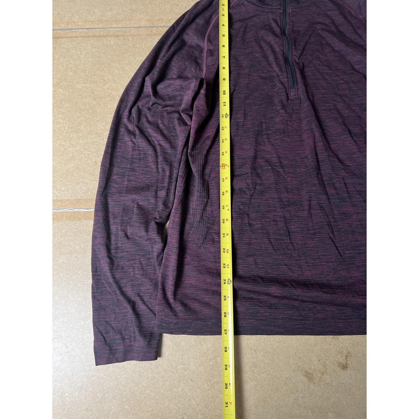Lululemon Mens L Purple Pullover Mock Neck 1/4 Zip Knit Zipper Lightweight