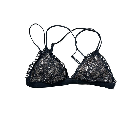 Victoria's Secret Bralette Womens Small Black Lace Triangle Wireless Sheer