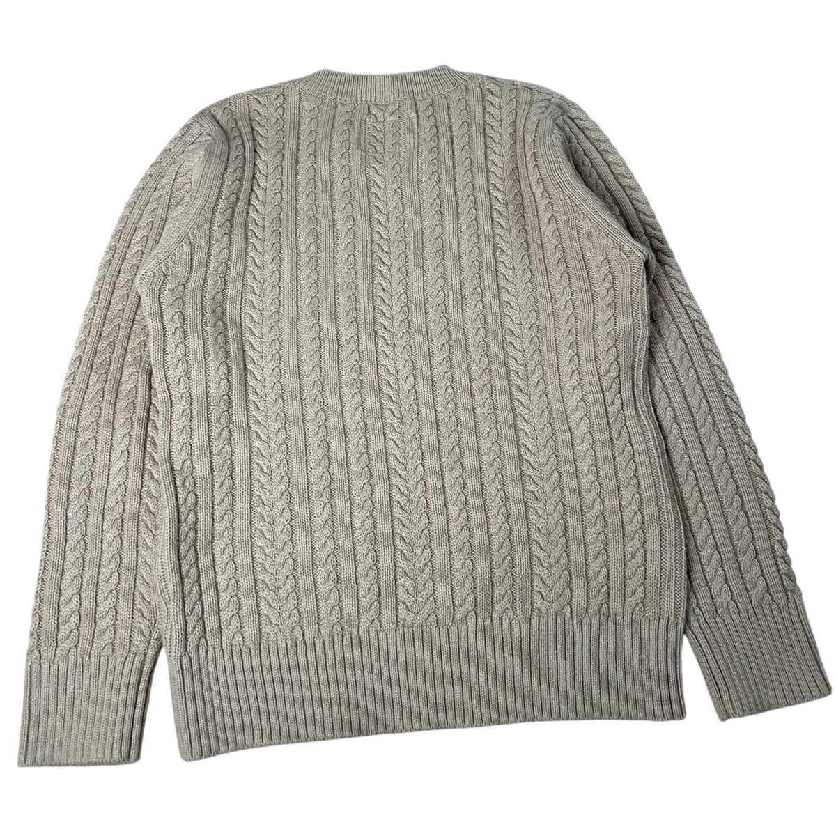 Long Wharf Size Medium Crewneck Sweater Cable Knit Pullover
