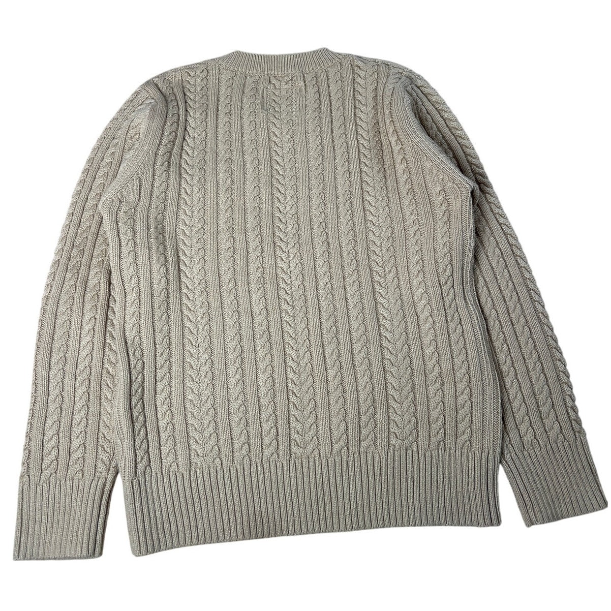 Long Wharf Size Medium Crewneck Sweater Cable Knit Pullover
