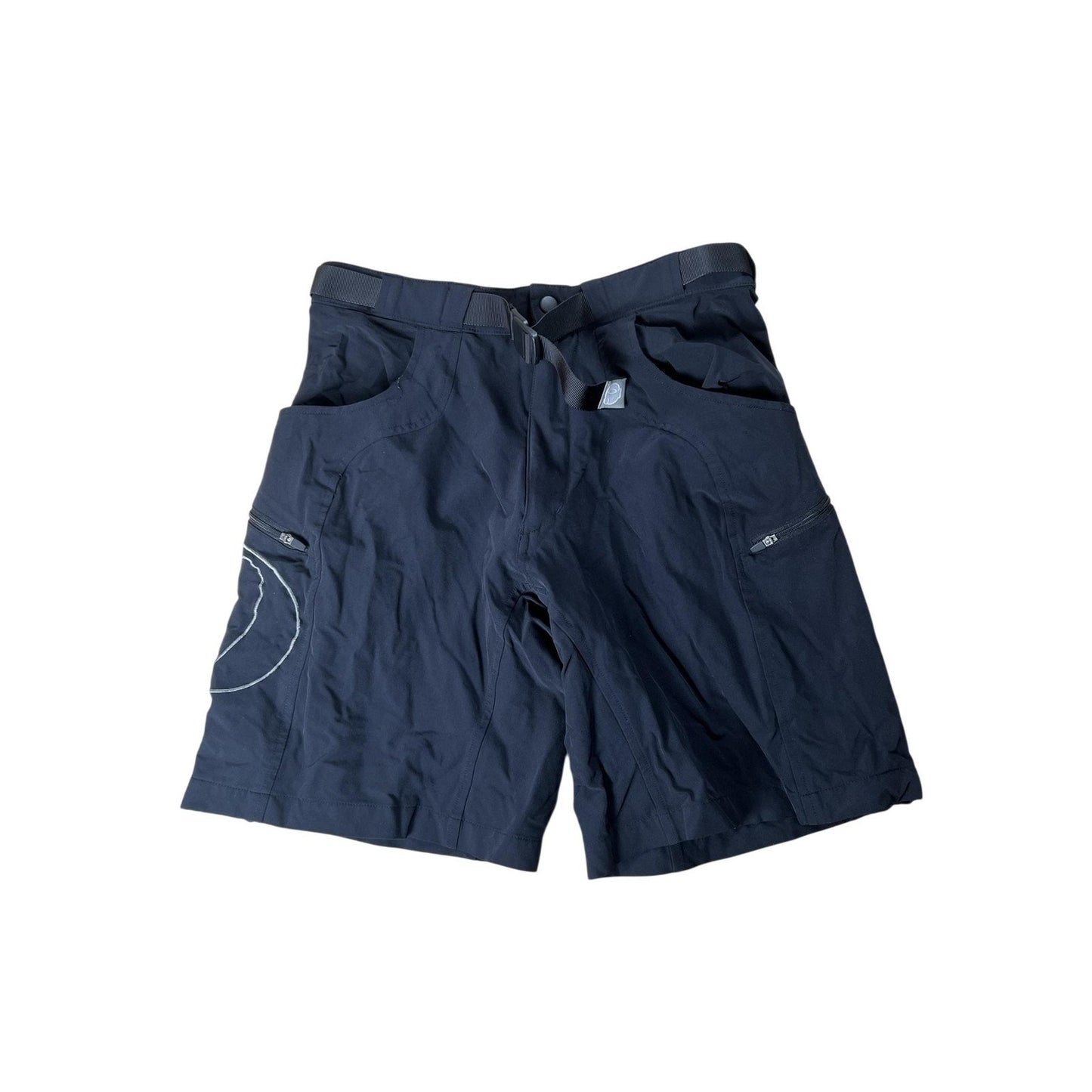 Pearl Izumi Cargo Shorts Unisex S Black Cycling Nylon Spandex Polyester 31 Waist
