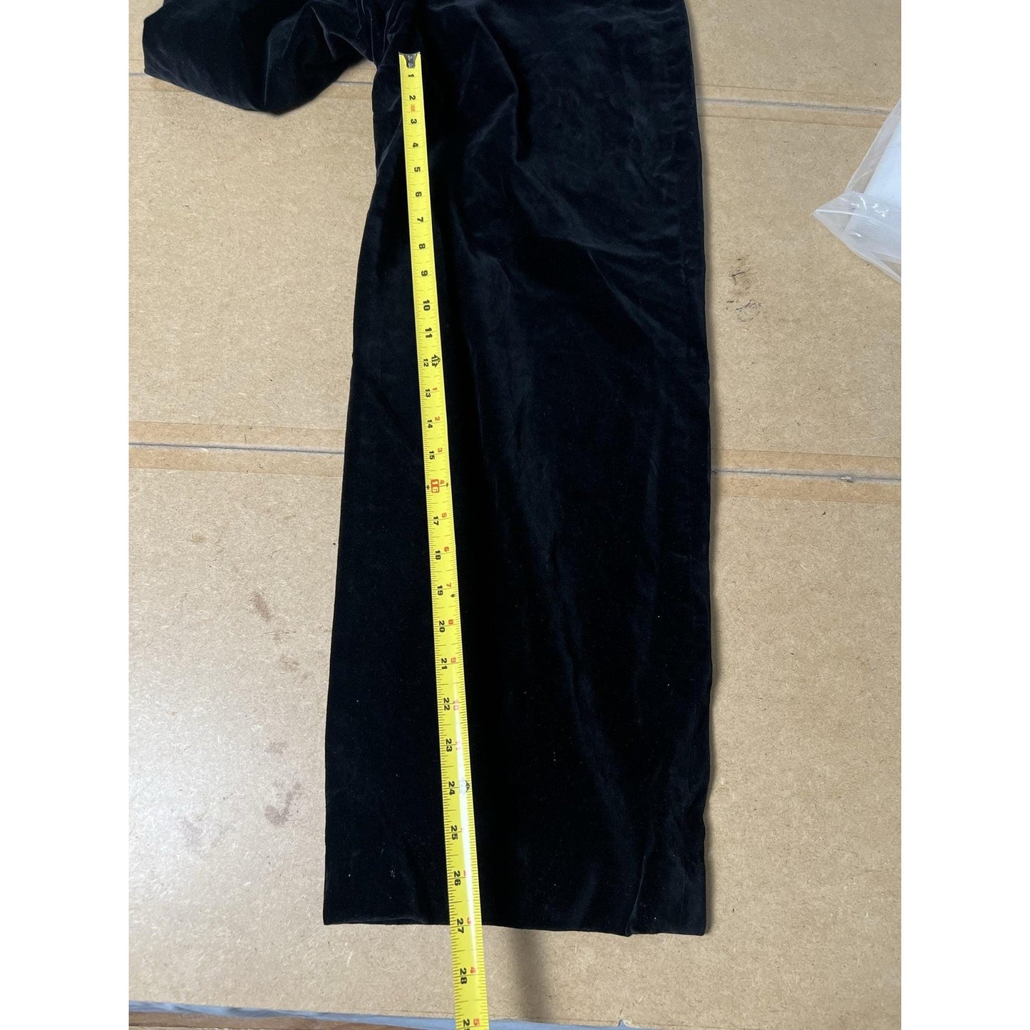 LORD & TAYLOR Pants Womens 18W Black Velvet Dress Pants Lined Stretch Zip