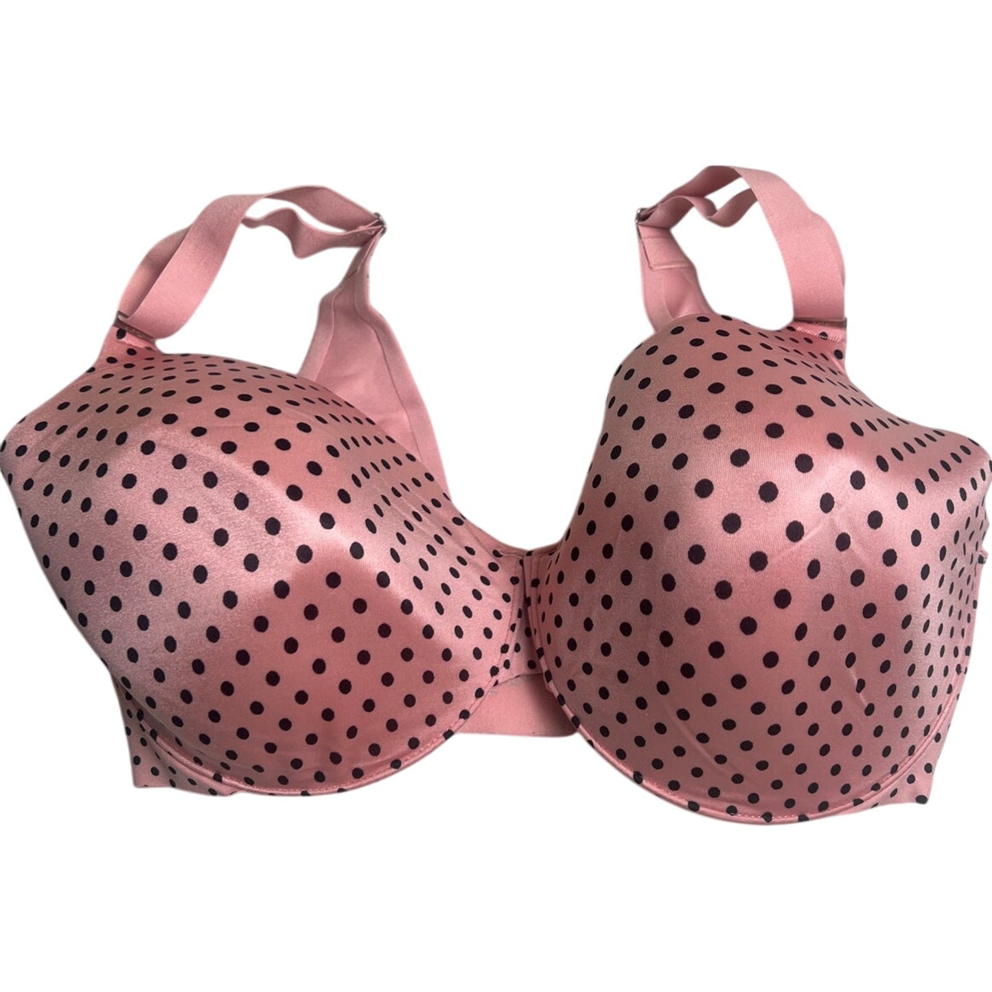 Soma Full Coverage Polka Dot Pink 36DDD Vanishing Back Bra