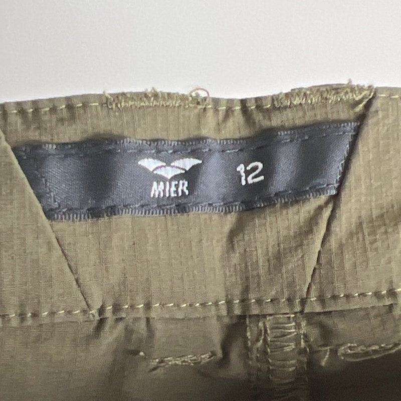 MIER Shorts Women's Size 12 Gray Nylon Stretch Cargo Lightweight Hiking Outdoor
