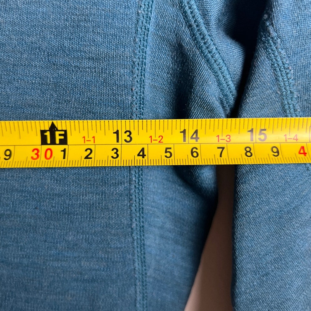 Midwest Mountaineering 100% Merino Wool Blue Half Zip Women's Size S