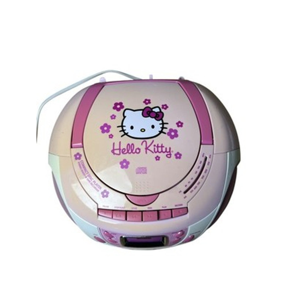 Hello Kitty Pink CD Cassette Boombox Radio Portable Player Recorder AM/FM W Cord
