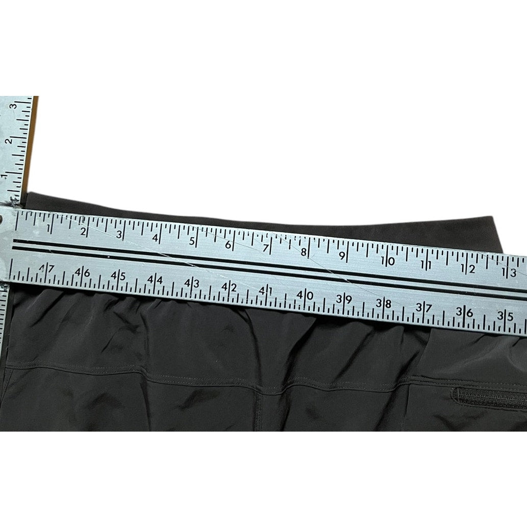 Lululemon Men Black Shorts Adjustable Strap Missing Tag *Dimensions In Picture*