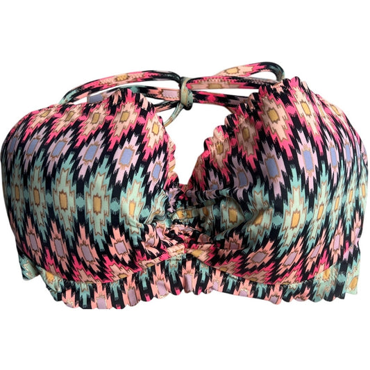 Victoria's Secret 32DDD Multicolor The Getaway Halter Lightly Lined Bikini Top