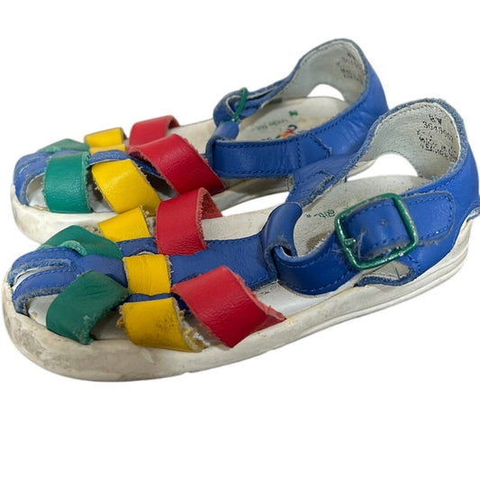 Vintage Munchkin Colorblock Multicolor Sandals Kids Size 8