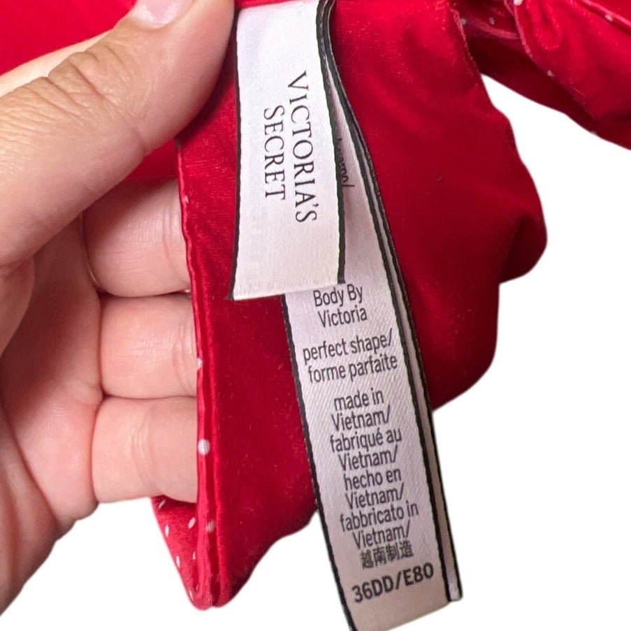 Victoria Secret Polka Dot Bra Perfect Shape Underwire 36DD