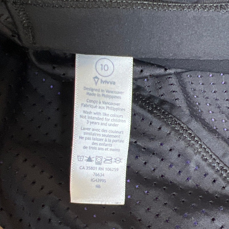 Ivivva Athletic Jacket Size 10 Black and Purple Zip-Up Sweater
