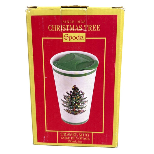 Spode A Christmas Tree Travel Mug NIB W/ Lid