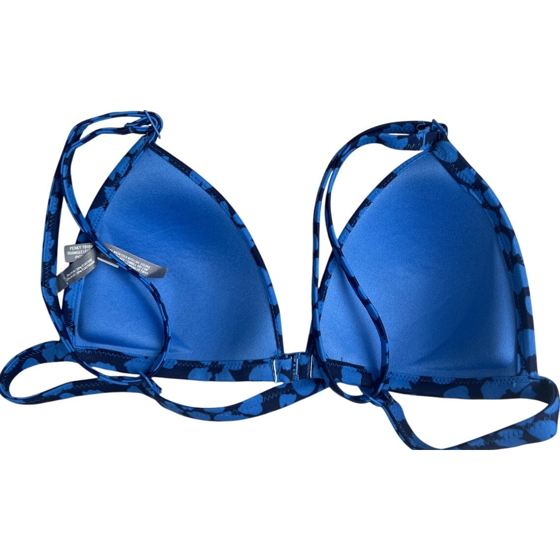 Aerie Small Blue Perky Triangle Swim Blue Top