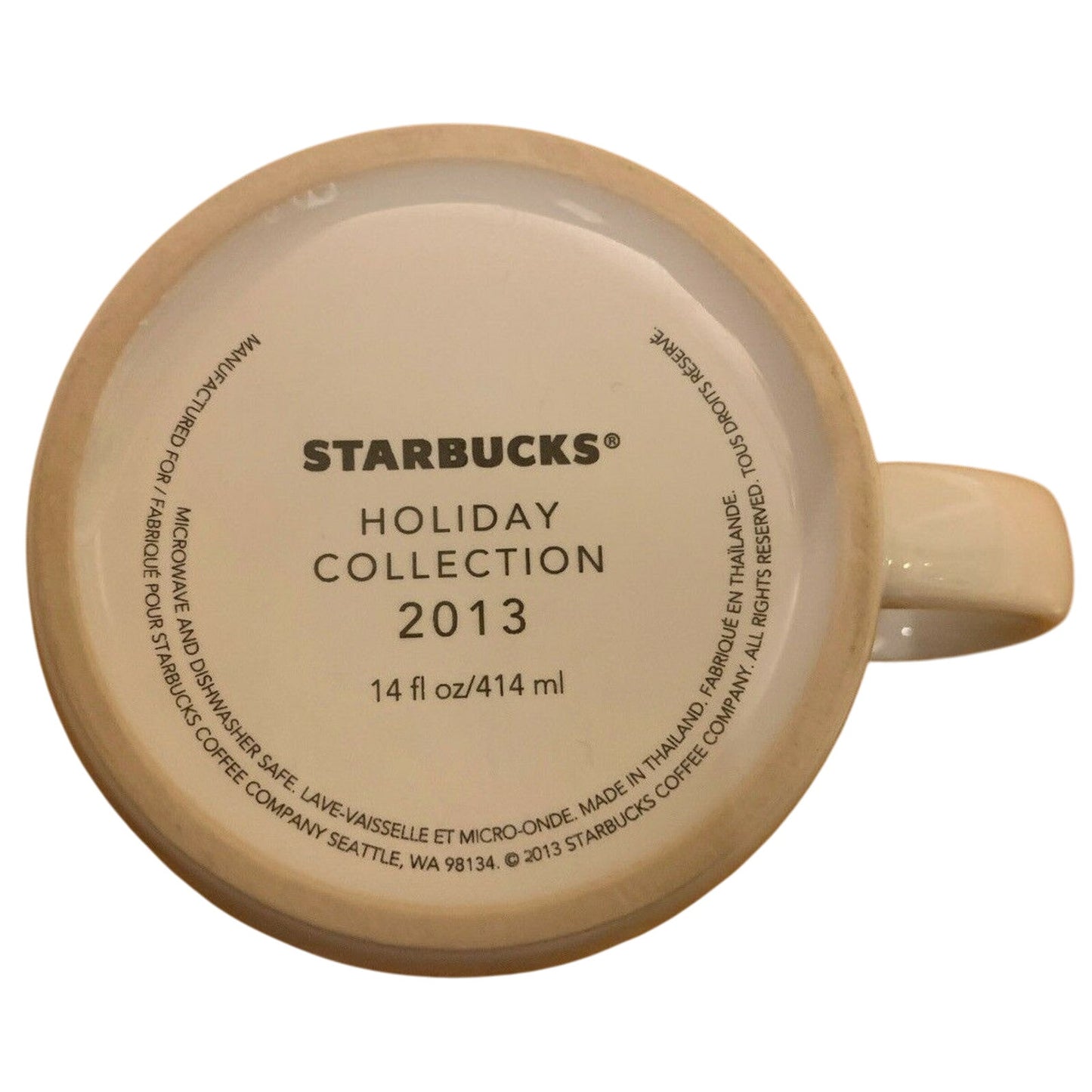 Starbucks Coffee Mug Cup 2013 Christmas Holiday Siren Logo 14 oz Shared Moments