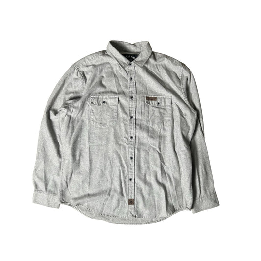 Ballast Point Shirt Mens XL Gray Flannel Long Sleeve Button-Up Pockets