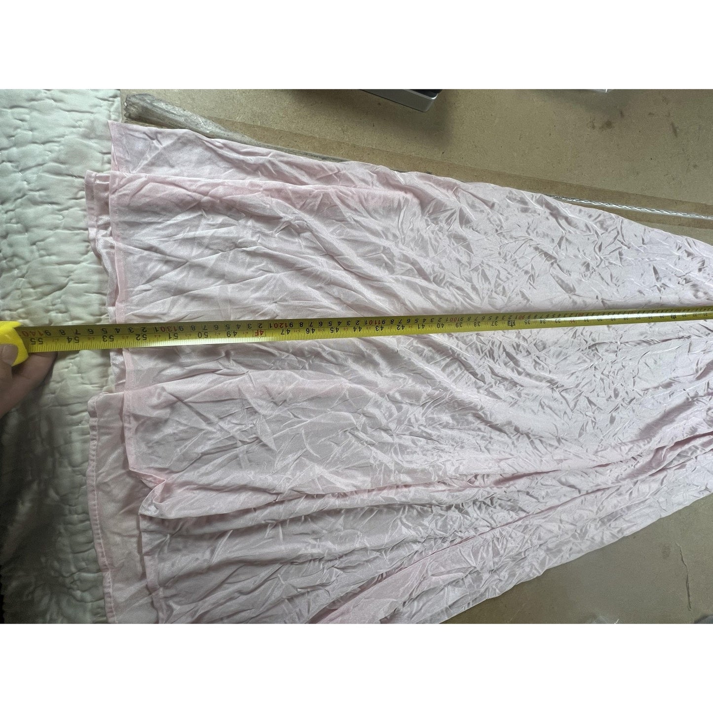 Vintage Lorraine Gown Womens L Pink Nylon Lace Chemise Nightgown Made In USA