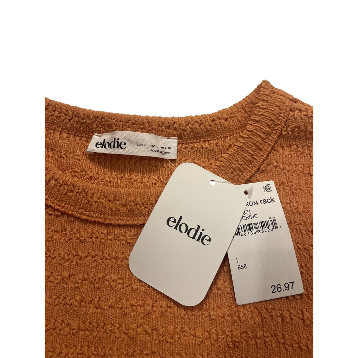 Elodie Dress Women's Large L Orange Short Sleeve T Shirt Dress NEW - NWT