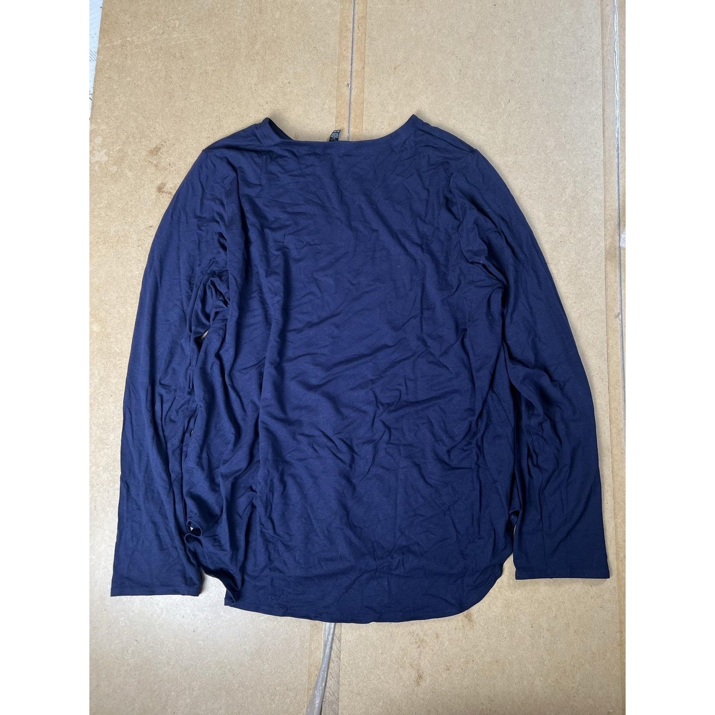 EILEEN FISHER Tunic Womens M Blue Round Neck Long Sleeve Viscose Jersey Relaxed