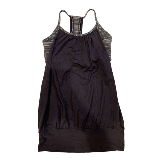 Lululemon Gray Racerback Tank Top with built in sports bra size 4 - EUC