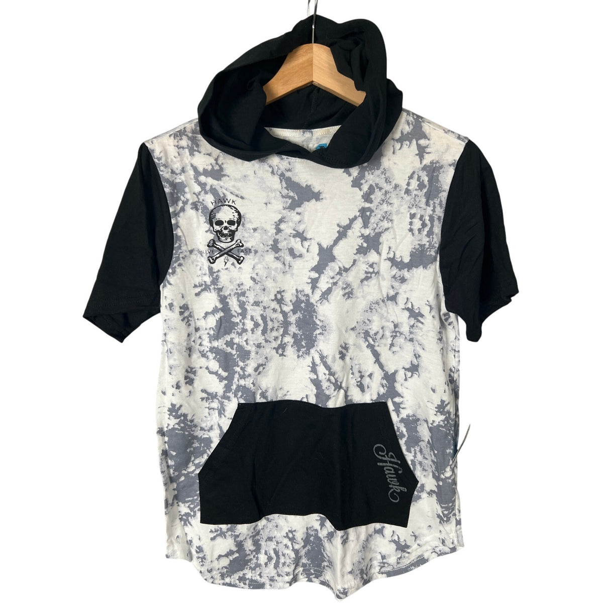 Tony Hawk NWT Cut T-shirt Hoodie Size Large 14-16 Boys Marble Pattern