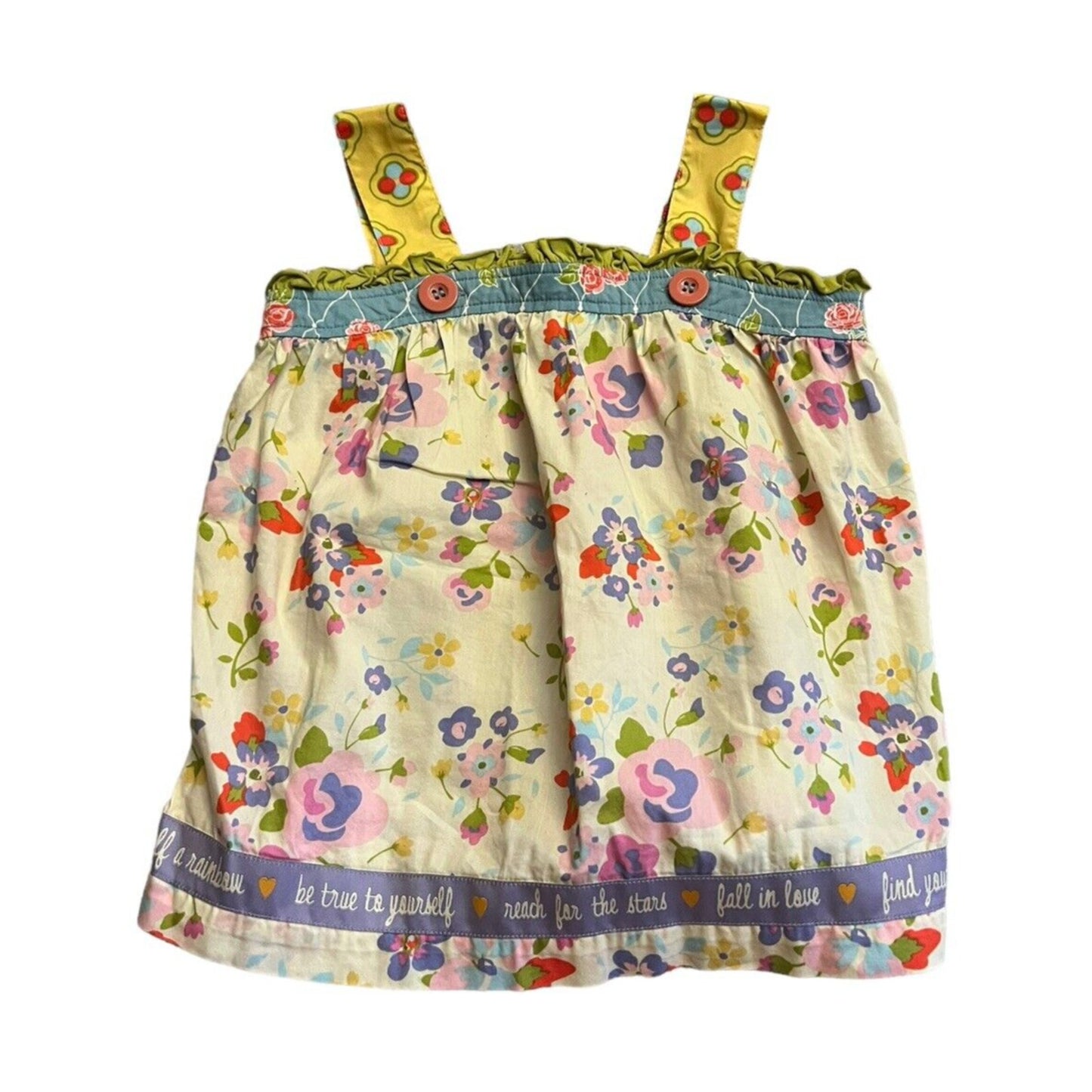 Matilda Jane Tank size 6 Good Hart Art in the Park floral Tank Top EUC