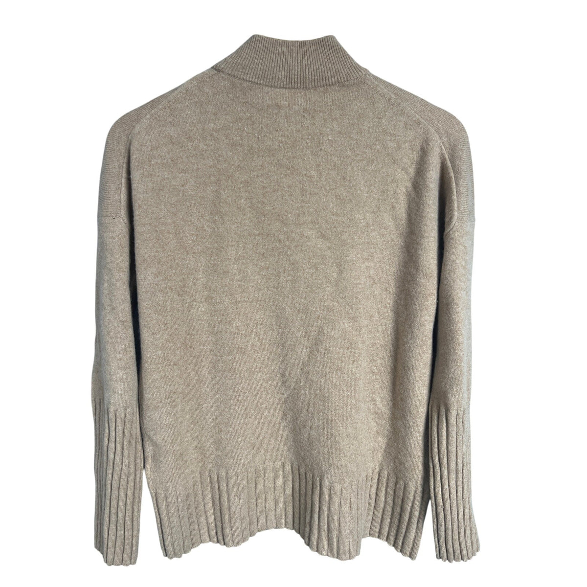 J. Crew Pullover 100% Cashmere XXS Beige Crewneck Turtle Neck